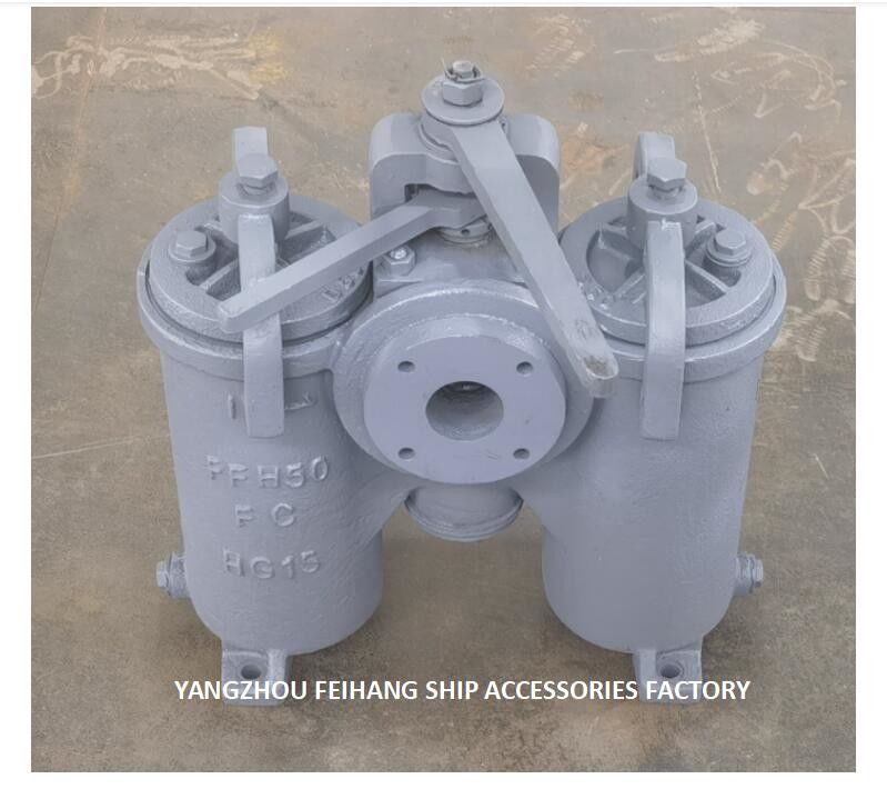 Scheepsbouw Duplex oliezeven 5A-50A JIS F7208 (H-type) Lichaam Gietijzeren filterpatroon Roestvrij staal