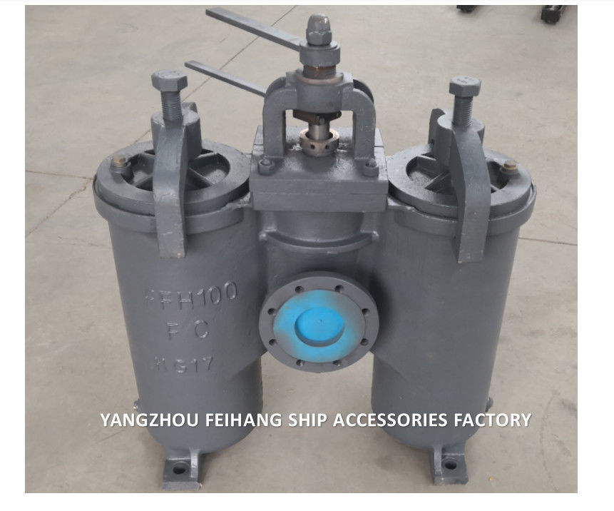 JIS 5k-100a Duplex waterzuiger Jis F7208 (H-type) Lichaam gietijzeren filterpatroon roestvrij staal