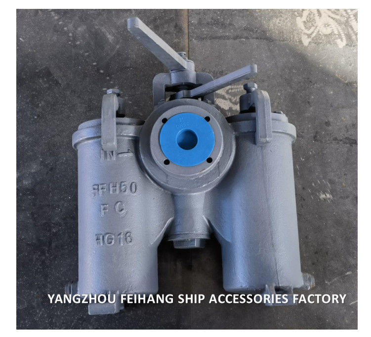 JIS 5k-100a Duplex waterzuiger Jis F7208 (H-type) Lichaam gietijzeren filterpatroon roestvrij staal