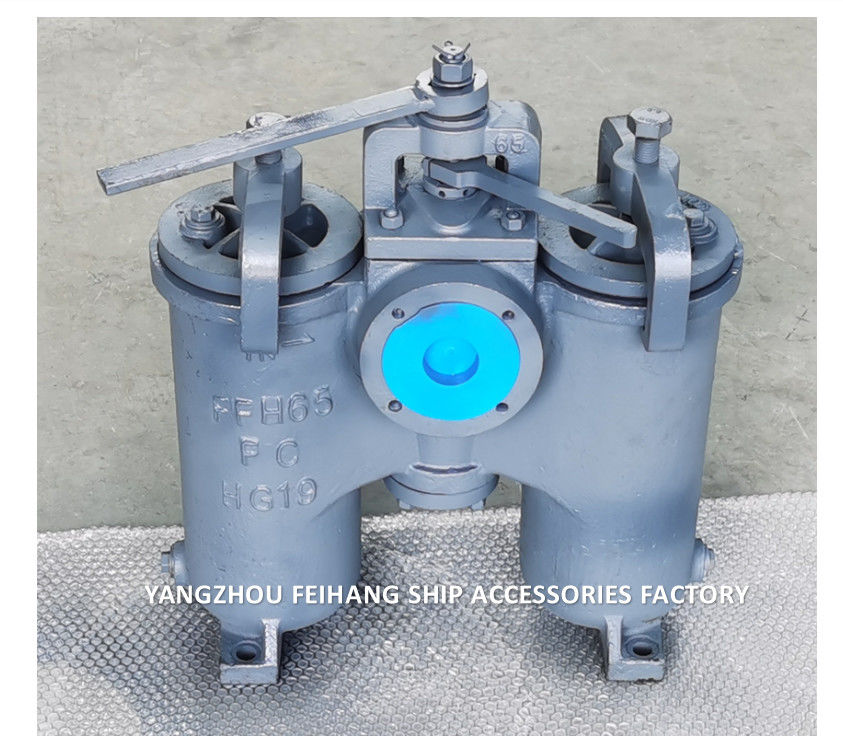 JIS 5k-100a Duplex waterzuiger Jis F7208 (H-type) Lichaam gietijzeren filterpatroon roestvrij staal