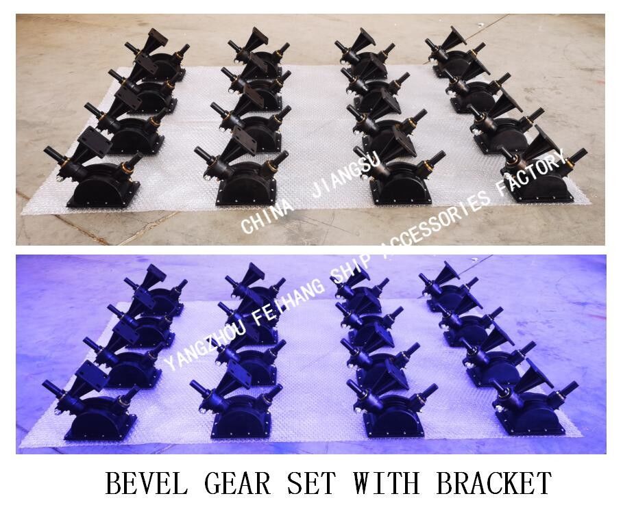 B1-18 CB/T3791-1999 Marine Bevel Gear Set With Bracket Bevel Gear Set Material : koolstofstaal, roestvrij staal