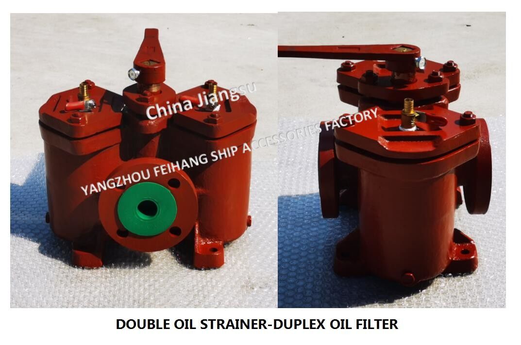 Marine Dual Low Pressure Crude-van het het LichaamsGietijzer van de Oliefilter AS25 0.4-0.22 CB/T425-1994 het Roestvrije staal van de de Filterpatroon