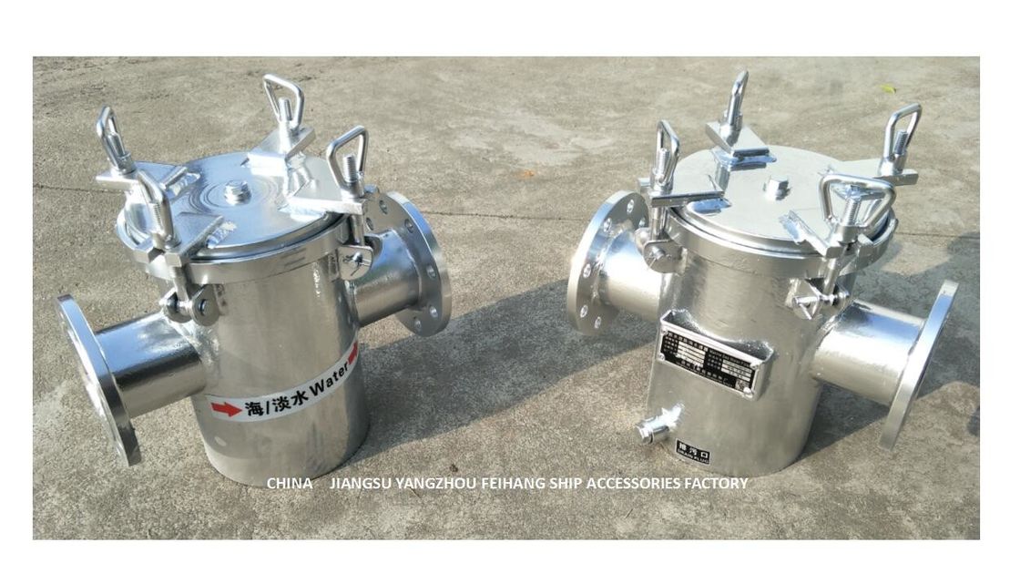 Van de het Waterfilter AS80 CB/T497 van de Koolstofstaal Hot-Dip Gegalvaniseerde Zuiging Ruwe het Zeewaterzeven
