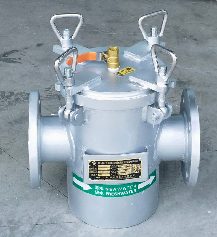 Van de het Waterfilter AS80 CB/T497 van de Koolstofstaal Hot-Dip Gegalvaniseerde Zuiging Ruwe het Zeewaterzeven