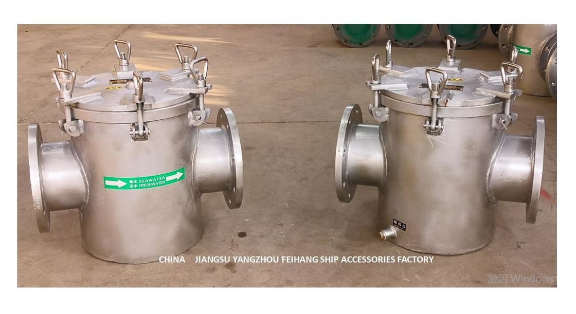 De Filter van het de Inhamzeewater van de Zoet waterpomp, Recht door het Roestvrije staalfilter van de Zeewaterfilter AS150 CB/T497-2012