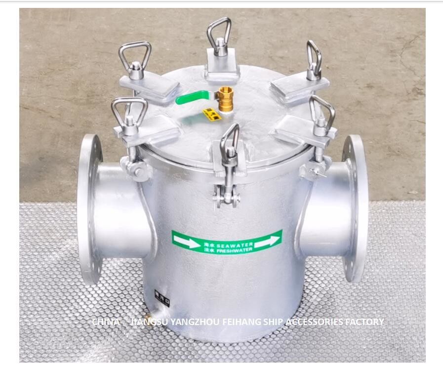 De Filter van het de Inhamzeewater van de Zoet waterpomp, Recht door het Roestvrije staalfilter van de Zeewaterfilter AS150 CB/T497-2012