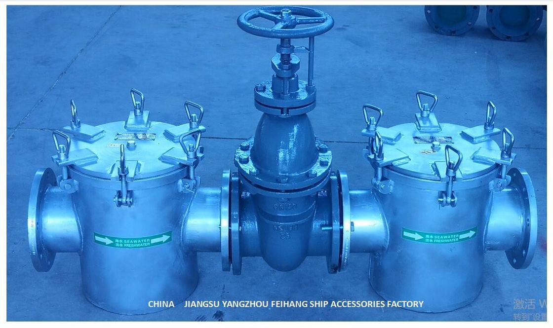 Rechte throutype Gegalvaniseerde Zeewaterfilter voor Hulp Modelas150 CB/T497-2012 het Koolstofstaal Hot-Dip van de Zeewaterpomp
