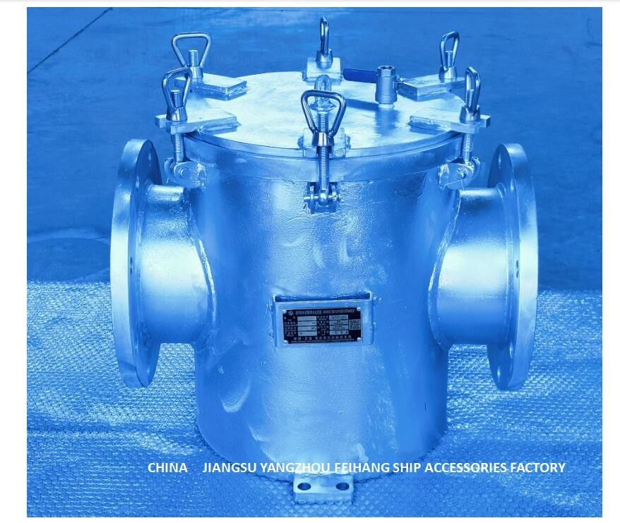 De Belangrijkste Zeewaterfilter Cb/T497-2012 van Dn250 bestaat hoofdzakelijk uit Verbindingspijpen, Hoofdpijpen, Filtermanden, Flenzen,