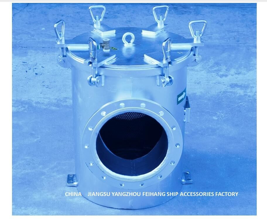 Rechte hoektype Zeewaterfilter BRS250 CBM1061-81 voor Hulp Gegalvaniseerd de InhamKoolstofstaal van de Zeewaterpomp