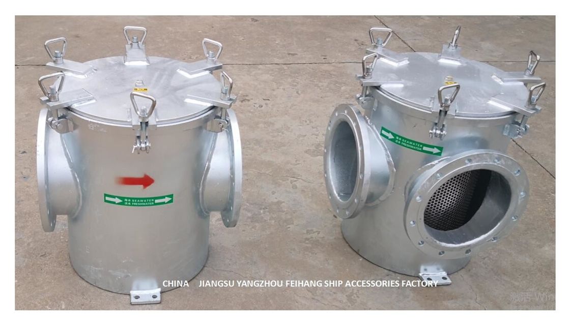 Het hoofd van de het Zeewaterfilter AS250 CB/T497-94 van de Zeewaterfilter Hoofd van de het Koolstofstaal Hete Onderdompeling Gegalvaniseerde Lichaam