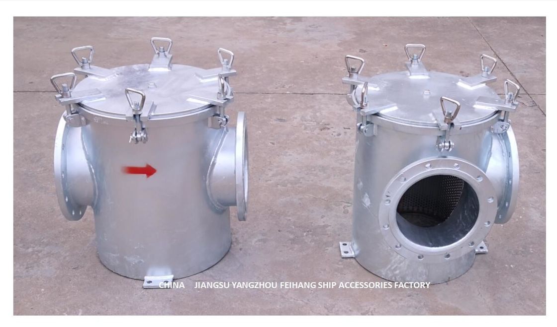 Het hoofd van de het Zeewaterfilter AS250 CB/T497-94 van de Zeewaterfilter Hoofd van de het Koolstofstaal Hete Onderdompeling Gegalvaniseerde Lichaam