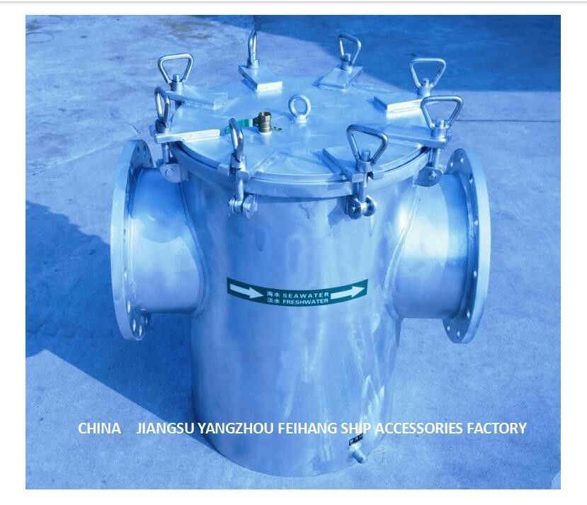 Van het de Filteras300 CB/T497 Koolstofstaal van het Koolstofstaal de Gegalvaniseerde Zeewater Filter van het de Zuigings Ruwe Water Gegalvaniseerde