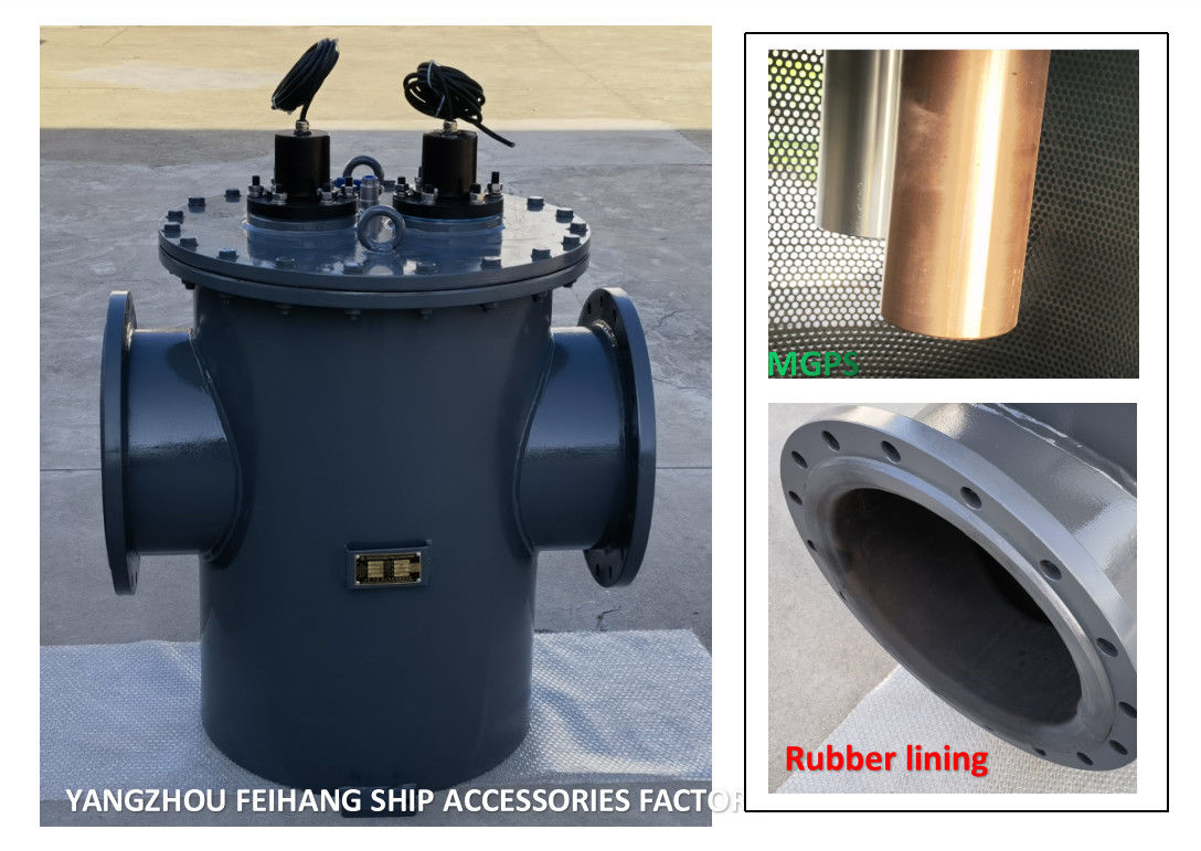 Het Zeewaterfilter van Mgpsmarine carbon steel galvanized main voor Ontzwavelingssysteem (Interne Rubbervoering) As350 Cb497