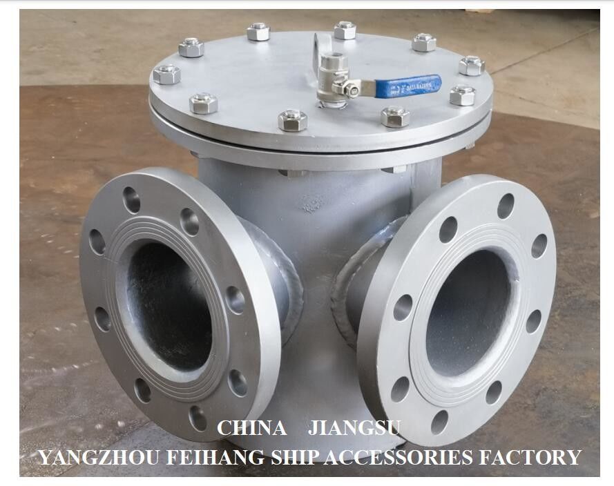 Straight Through Type Filter voor zeewater uit roestvrij staal AS125 PN1.0 CB/T497-2012 Mesh 150um