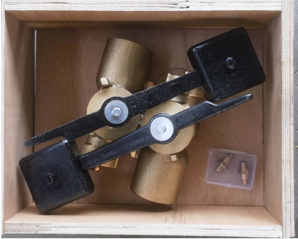 Messing of brons en klank zelf sluiten klep assemblage met verpakking export pakket