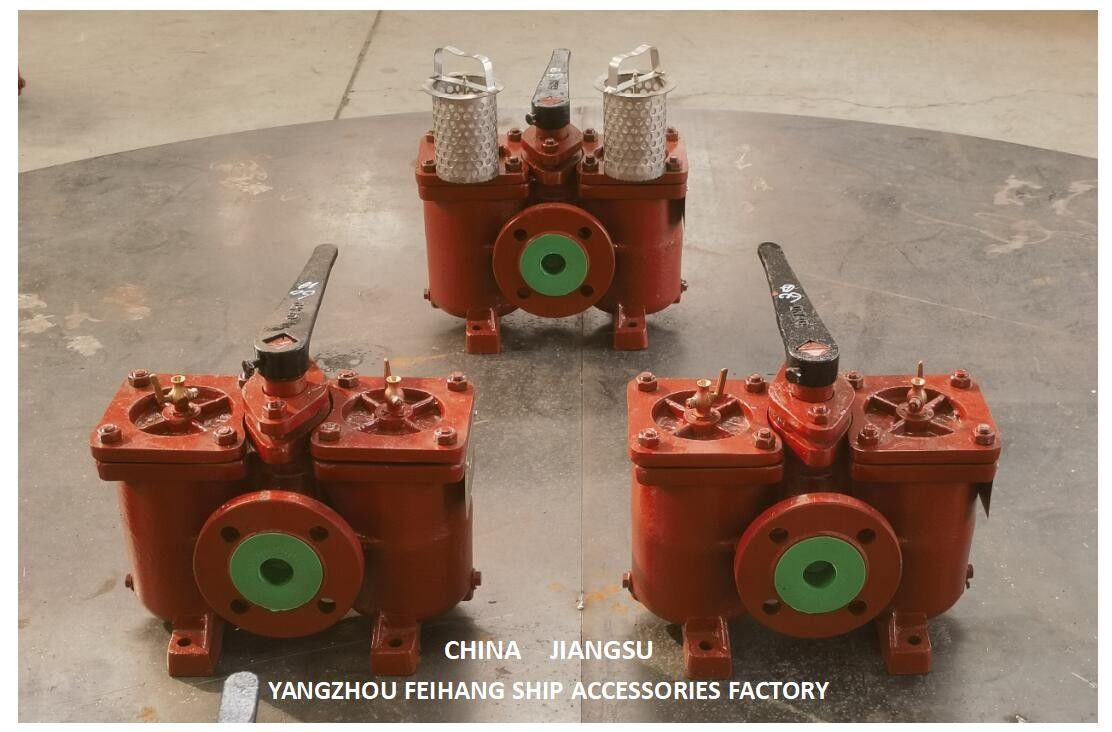 Duurzaam gietijzeren flensfilter duplex oliezuiger geschikt voor 0,5mpa drukbereik model As50 Cb/T425