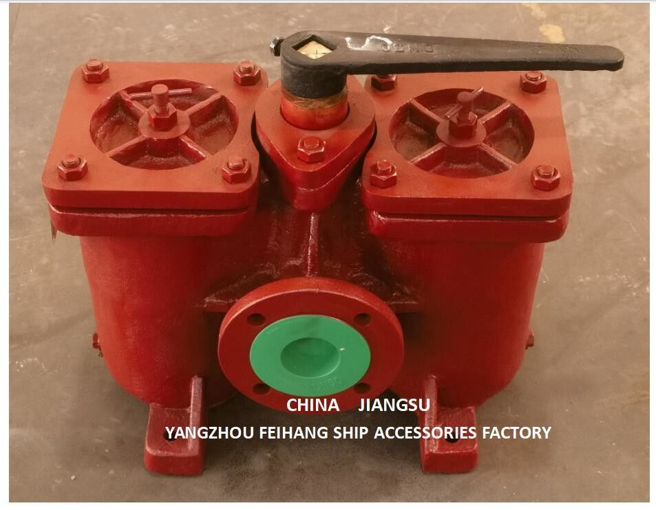 Duplex strainer model:AS50-0.40/0.22 Cb/T425-94 Voor zuigfilter met smeeroliepomp