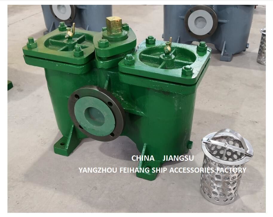 Duplex strainer model:AS50-0.40/0.22 Cb/T425-94 Voor zuigfilter met smeeroliepomp