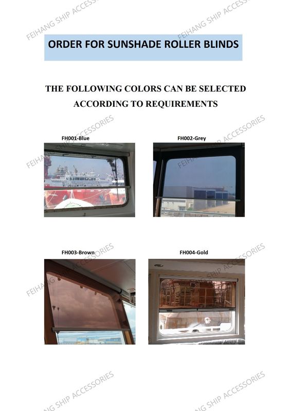 Marine Solar Shades Spring Roller Type IMPA150721 De automatische positionering en werking van de lente zijn handig