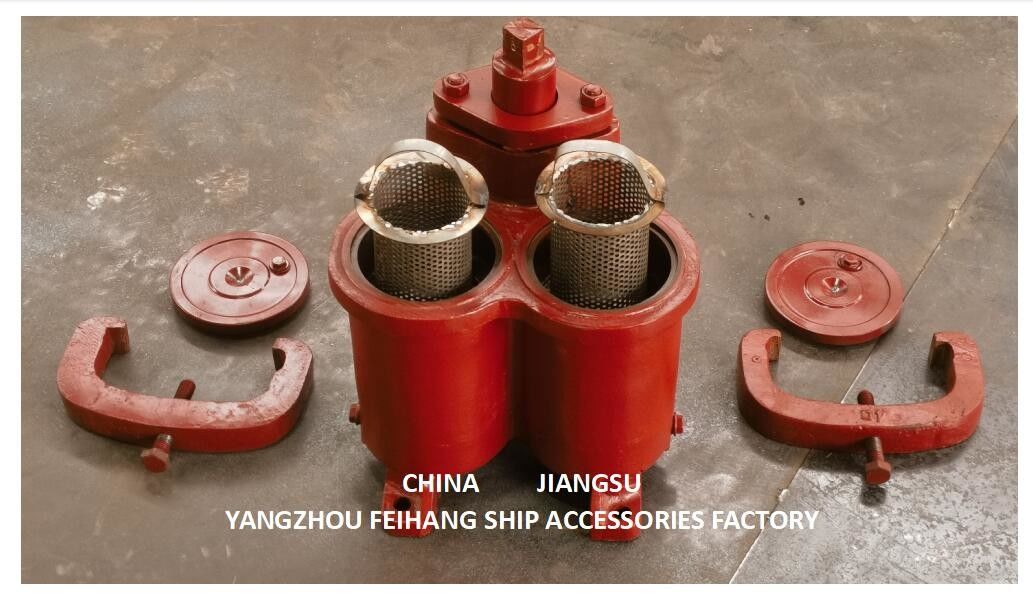 DUPLEX OIL STRAINER ((U-TYPE) JIS 5K-25-100A en kleine DUPLEX OIL STRAINER ((U-TYPE))