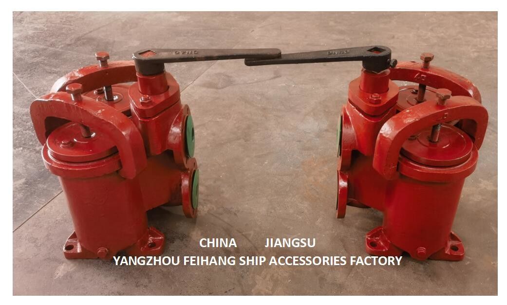 DUPLEX OIL STRAINER ((U-TYPE) JIS 5K-25-100A en kleine DUPLEX OIL STRAINER ((U-TYPE))