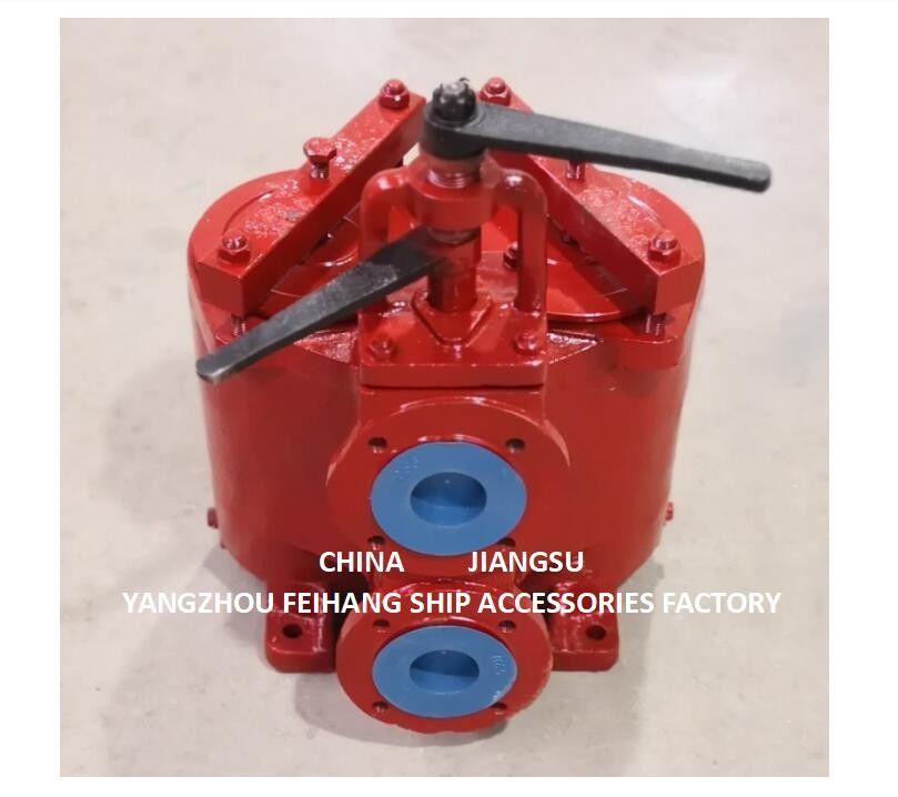 JIS 5K-80A DUPLEX OIL STRAINER ((U-TYPE) & DUPLEX OIL STRAINES MODEL 5K-80A JIS F7202
