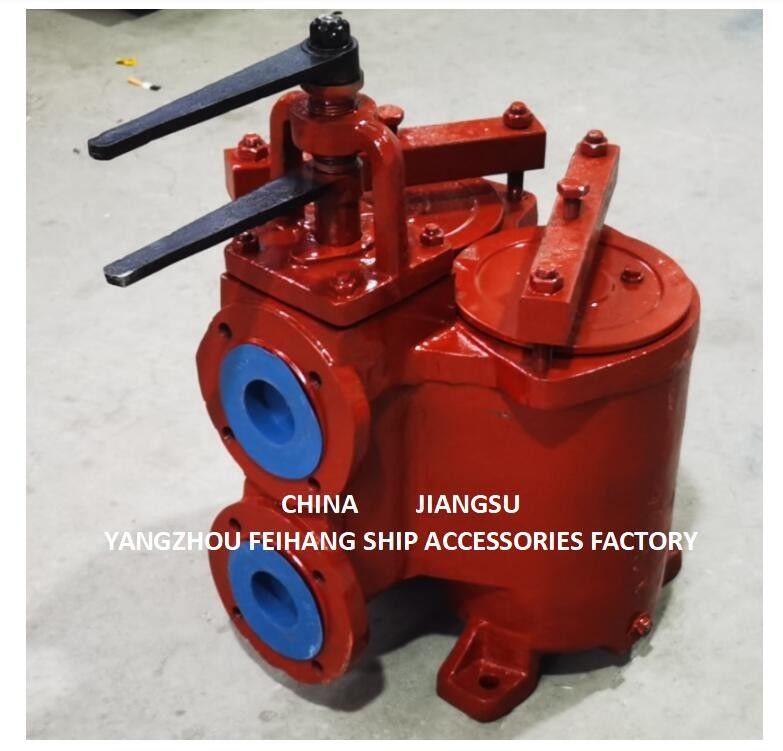 JIS 5K-65A DUPLEX OIL STRAINER ((U-TYPE) & DUPLEX OIL STRAINES MODEL 5K-65A JIS F7202