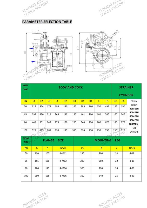 CHINA MARINE DUPLEX OIL STRAINER ((U-TYPE) 5K-50A & DUPLEX OIL STRAINES 5K-50A CBM1132-82