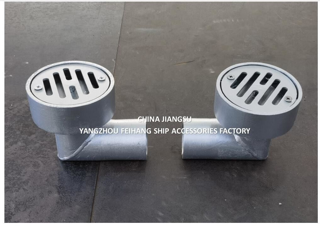 Zware wanddekdrain, hoekig type, DN40, eind van de draad (vrouwelijke G 1 1/2