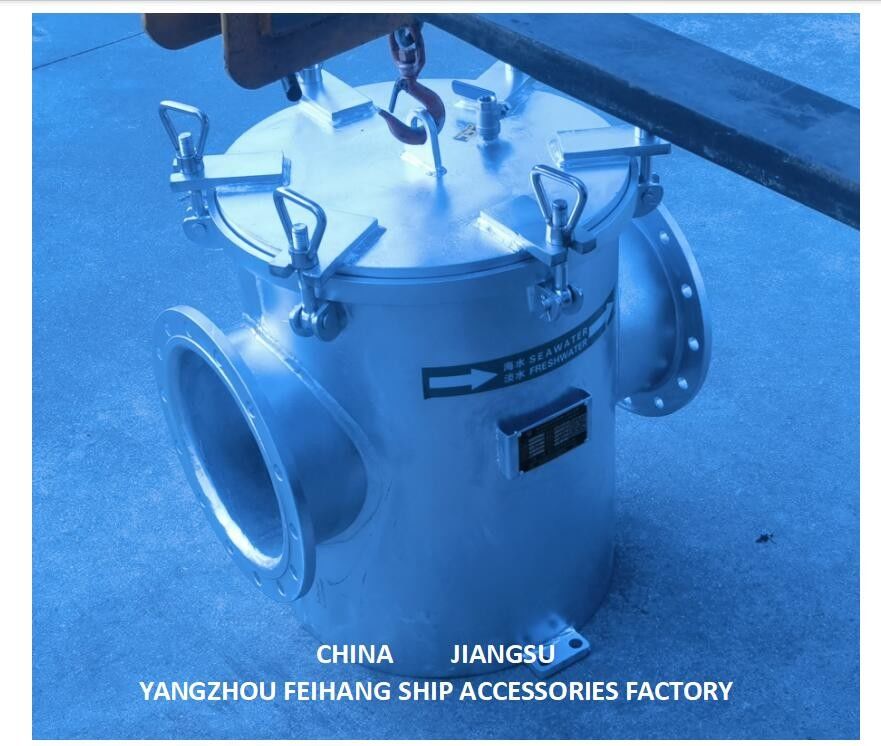 Carbon Steel gegalvaniseerd zeewaterfilter model As250 Cb/T497 voor de belangrijkste zeewaterpompinlaat