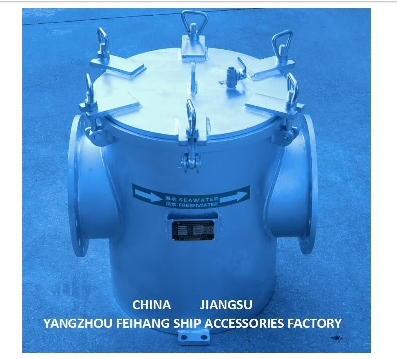 Marine waterfilter As250 Cb/T497 van koolstofstaal gegalvaniseerd lichaam, roestvrijstalen filterpatroon, mesh-5mm