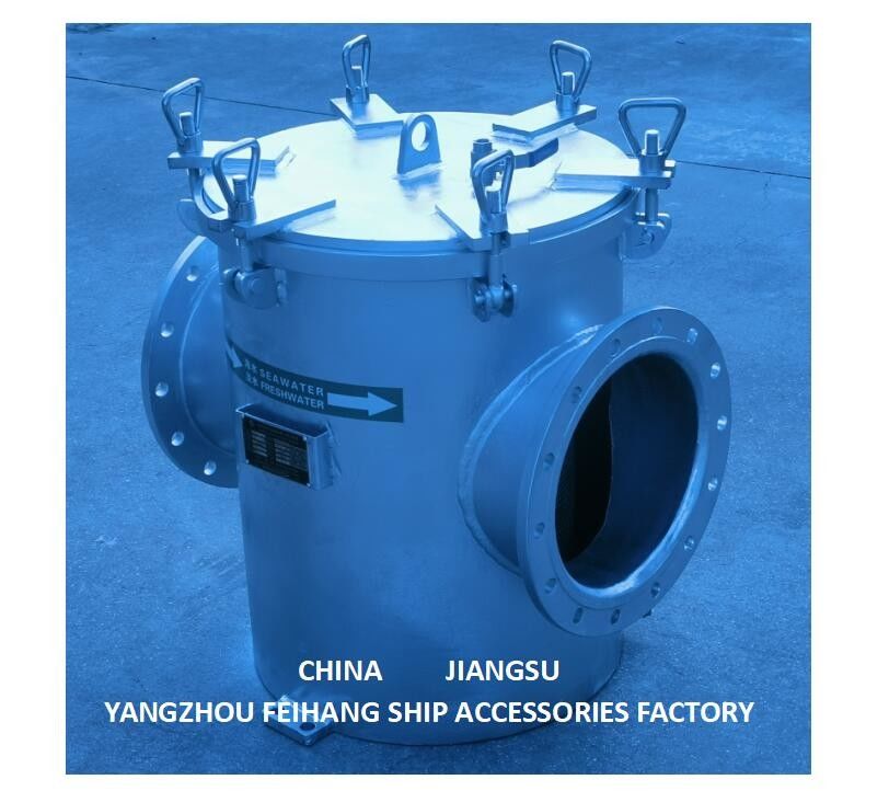 Carbon Steel gegalvaniseerd zeewaterfilter model As250 Cb/T497 voor de belangrijkste zeewaterpompinlaat
