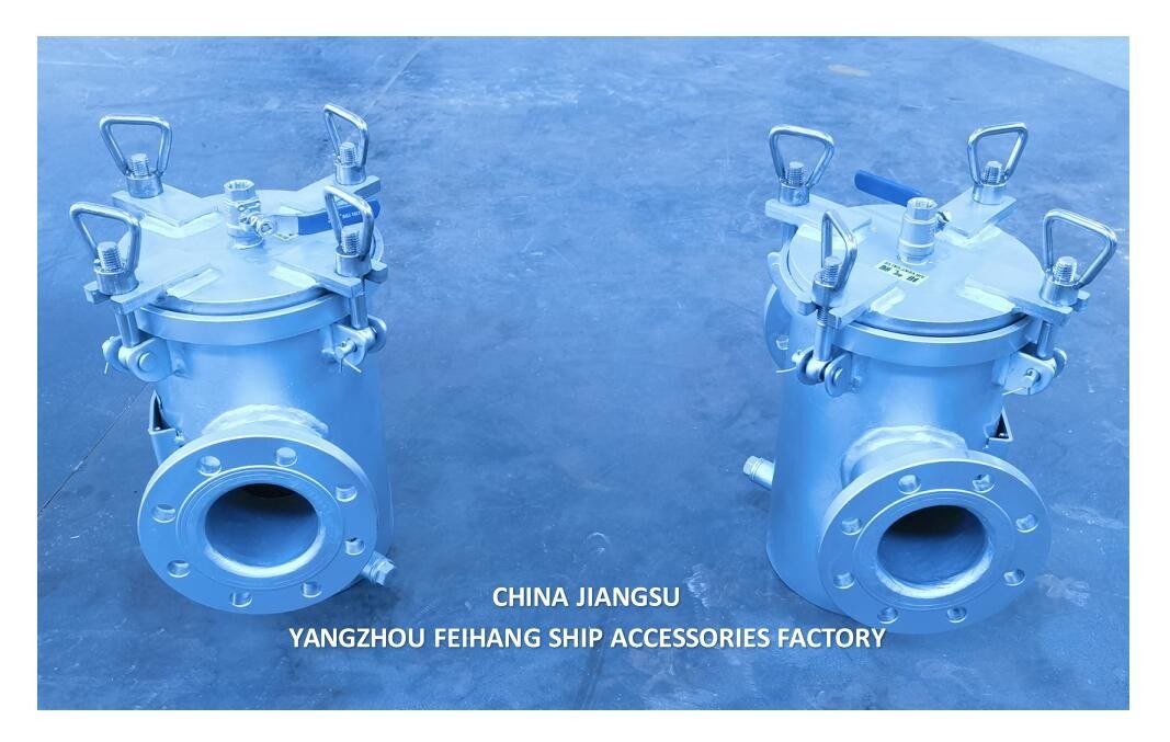 AS80 CB/T497 Zeewaterfilter van roestvrij staal - Maritiem enkelvoudig zeewaterfiltermodel