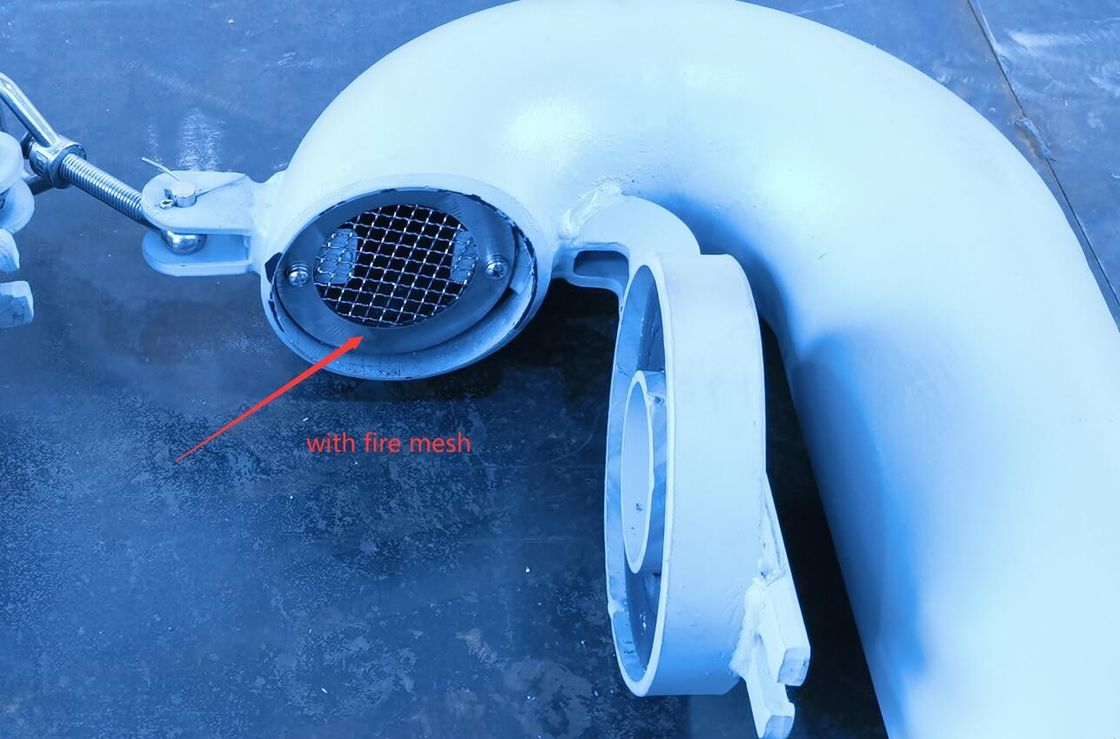 Ventilatie van de ronde ganshals met een diameter van 100 mm, type AB, met klapklep (ganshals moet gesloten zijn)