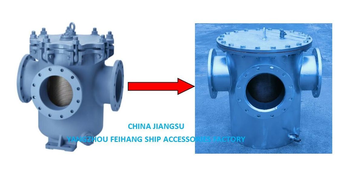 Roestvrij staal 3-type 3Ways kan water filteren Flanged ontwerp 5K of 10K warm gegalvaniseerd / epoxy verf