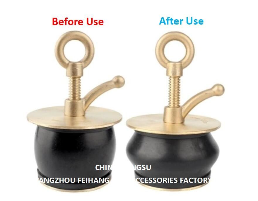 Ship Deck Scupper Plug, Gutter Plug Nc No.50-100a Dekselplaat van koper, carrosserie-rubber