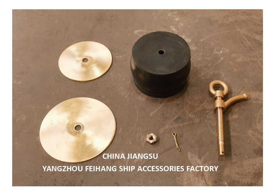 Ship Deck Scupper Plug, Gutter Plug Nc No.50-100a Dekselplaat van koper, carrosserie-rubber