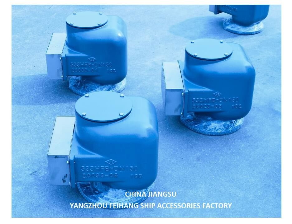 Maritieme ventilatie kap voor ballasttanks model 533HFB-150A Marine Air Vent Head Body gietijzer met FLOATER