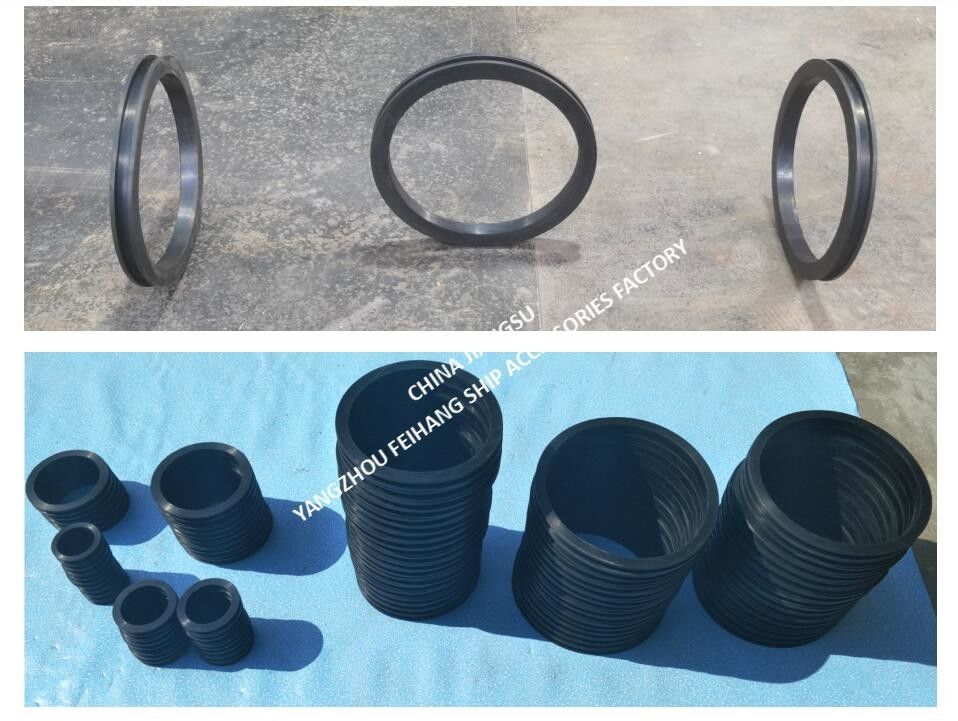 Rubberen afdichting voor waterballasttank, model 533 HFB-300, materiaal NBR RUBBER GASKET Maker FEIHANG SHIP