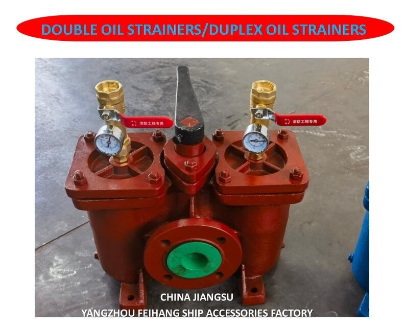 Model AS16050 CB/T425 Duplex-oliefilters / inline-oliefilters, wisselbaar lichaam gietijzer met roestvrijstalen filterwagen