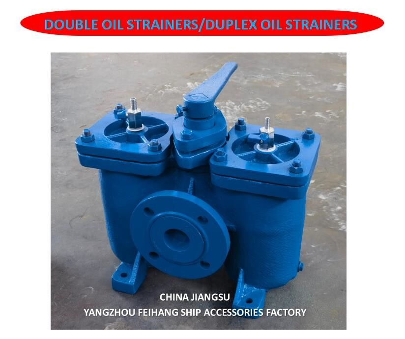 Model AS16050 CB/T425 Duplex-oliefilters / inline-oliefilters, wisselbaar lichaam gietijzer met roestvrijstalen filterwagen