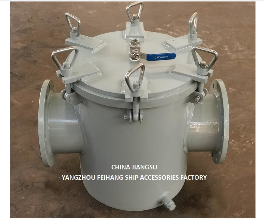 Korf zeewater strainers voor hulp zeewater pomp inlaat Model AS125 CBM1061 Lichaam gegalvaniseerd, scherm roestvrij staal