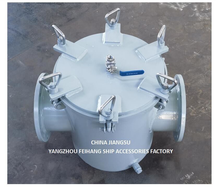 Korf zeewater strainers voor hulp zeewater pomp inlaat Model AS125 CBM1061 Lichaam gegalvaniseerd, scherm roestvrij staal