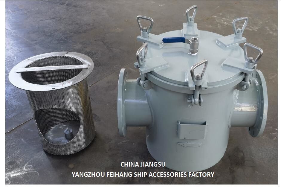 Model As125 CBM1061-81 Straight Through Type Sea Water Strainers Lichaam gegalvaniseerd, met filterscherm van roestvrij staal