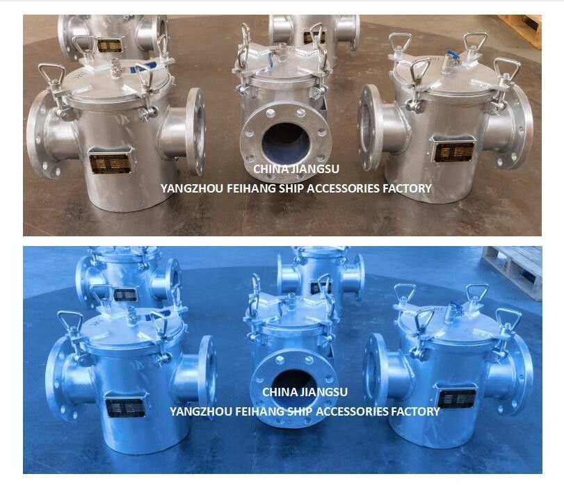 Model As125 CBM1061-81 Straight Through Type Sea Water Strainers Lichaam gegalvaniseerd, met filterscherm van roestvrij staal