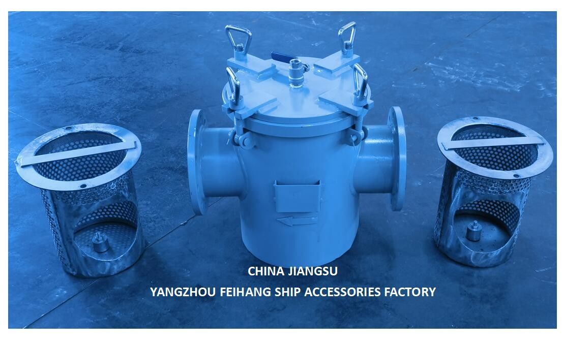 Model As125 CBM1061-81 Straight Through Type Sea Water Strainers Lichaam gegalvaniseerd, met filterscherm van roestvrij staal