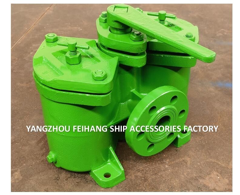 Marine Duplex Oliefilter AS25-0.40/0.22 Cb/T425-94 Rechtwerp gietijzeren lichaam met filterelement, RF-flens.