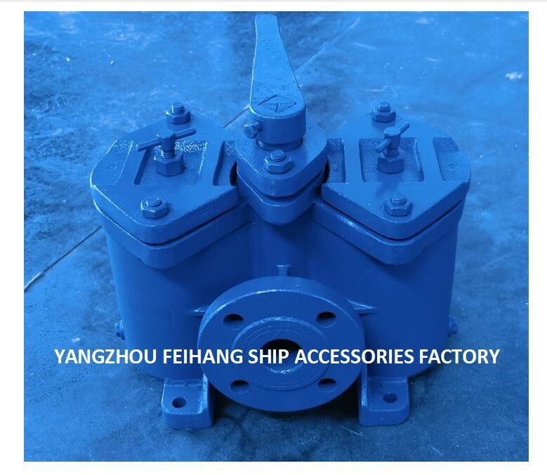 Marine Duplex-oliefilters model As32-0.4/0.22 Cb/T425-94 Marine Duplex-oliefilters rechthoekig gietijzeren lichaam