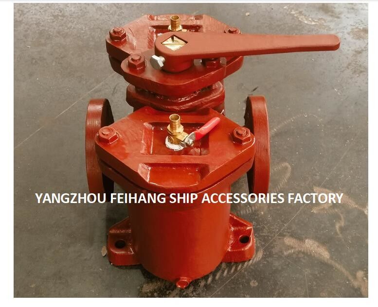 Marine Duplex-oliefilters model As32-0.4/0.22 Cb/T425-94 Marine Duplex-oliefilters rechthoekig gietijzeren lichaam