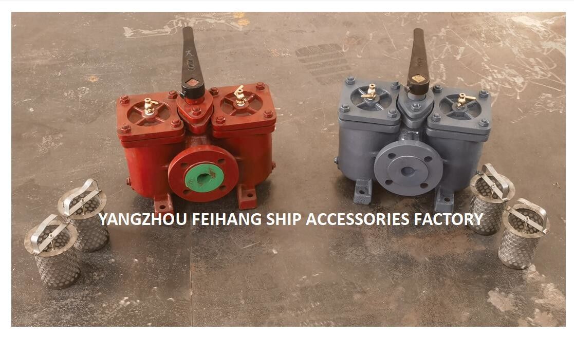 Marine duplex oliefilter en duplex brandstof oliefilter AS40-0.18/0.13 CB/T425-94 gietijzeren lichaam,met filterelement